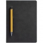Ежедневник Magnet с ручкой, черный с желтым - 1