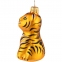 Елочная игрушка «Бенгальский тигр» в коробке, золотистая с росписью - 5