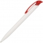Ручка шариковая Clear Solid, белая с красным - 2