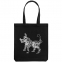 Холщовая сумка «Собака Каляка», черная - 1