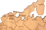 Деревянная карта России с названиями городов, дуб - 4