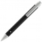 Ручка шариковая Button Up, черная с серебристым - 1