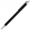 Ручка шариковая Button Up, черная с серебристым - 3
