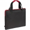 Конференц-сумка Unit Сontour, черная с красной отделкой - 5
