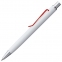 Ручка шариковая Clamp, белая с красным - 3