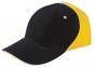 Бейсболка Unit Smart, черная с желтым - 1