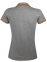 Рубашка поло женская Pasadena Women 200 с контрастной отделкой, серый меланж/оранжевый - 3