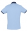 Рубашка поло Prince 190 голубая с темно-синим - 4