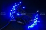 Шнурки для комплекта на деревья 72 LED, Синий 10 м, flash-w, черный провод, соединяется, IP65 - 1