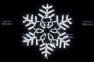 Снежинка 86 см, Белый дюралайт flash-w, соединяется, IP65 - 1