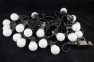 Нить-шарик 5 см, 20 LED, Мульти 11м, каучуковый черный провод  3мм, соединяется, IP54 - 3