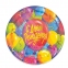 Одноразовые тарелки комплект 8 шт., "С днем рождения, шары", картон, диаметр 170 мм, для холодного/горячего, 1502-0521 - 2