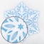 Украшение для окон и стекла ЗОЛОТАЯ СКАЗКА "Голубые снежинки 1", 30х38 см, ПВХ, 591195 - 3