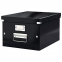 Короб архивный LEITZ "Click & Store" L, 200х369х482 мм, ламинированный картон, разборный, черный, 60450095 - 1