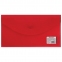Папка-конверт с кнопкой МАЛОГО ФОРМАТА (250х135 мм), прозрачная, красная, 0,18 мм, BRAUBERG, 224030 - 2