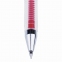 Ручка гелевая CROWN "Hi-Jell", КРАСНАЯ, корпус прозрачный, узел 0,5 мм, линия письма 0,35 мм, HJR-500B - 3