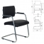 Кресло для приемных и переговорных CH-271N-V/SL/BLACK, экокожа, хром, черное, 1165891 - 1