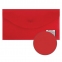 Папка-конверт с кнопкой МАЛОГО ФОРМАТА (250х135 мм), прозрачная, красная, 0,18 мм, BRAUBERG, 224030 - 6