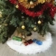 Новогодний коврик под елку, белый, 90 см, полиэстер, НУ-5328 - 5