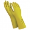 Перчатки латексные MANIPULA "Блеск", хлопчатобумажное напыление, размер 7-7,5 (S), желтые, L-F-01 - 1