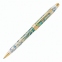 Ручка подарочная шариковая CROSS Botanica "Зеленая лилия", лак, латунь, позолота, черная, AT0642-4 - 1