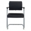 Кресло для приемных и переговорных CH-271N-V/SL/BLACK, экокожа, хром, черное, 1165891 - 3