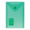 Папка-конверт с кнопкой МАЛОГО ФОРМАТА (105х148 мм), А6, зеленая, 0,18 мм, BRAUBERG, 227318 - 2