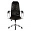 Кресло офисное МЕТТА "BK-8CH", ткань-сетка, хром, черное - 4