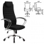 Кресло офисное МЕТТА BK-10CH, ткань-сетка, хром, черное - 2