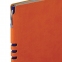 Блокнот А5 (140x200 мм), BRAUBERG "NEBRASKA", 112 л., гибкий, под кожу, ручка, линия, оранжевый, 110951 - 5