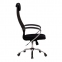 Кресло офисное МЕТТА "BK-8CH", ткань-сетка, хром, черное - 3