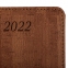 Ежедневник датированный 2022 МАЛЫЙ ФОРМАТ 100х150 мм А6, BRAUBERG "Wood", под кожу, коричневый, 112928 - 5