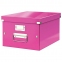 Короб архивный LEITZ "Click & Store" M, 200х280х370 мм, ламинированный картон, разборный, розовый, 60440023 - 1