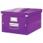 Короб архивный LEITZ "Click & Store" M, 200х280х370 мм, ламинированный картон, разборный, фиолетовый, 60440062 - 1