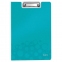 Папка-планшет LEITZ "WOW", с верхним прижимом и крышкой, A4, 330х230 мм, полифом, бирюзовая, 41990051 - 2