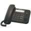 Телефон PANASONIC KX-TS2352RUB, черный, память 3 номера, повторный набор, тональный/импульсный режим, индикатор вызова - 1