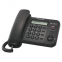 Телефон PANASONIC KX-TS2356RUB, черный, память 50 номеров, АОН, ЖК-дисплей с часами, тональный/импульсный режим - 1