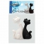 Набор ластиков фигурных CENTRUM "Коты" 2 шт., 65х20х90 мм, белый/черный, 86125 - 2