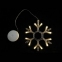 Световая фигура на присоске ЗОЛОТАЯ СКАЗКА "Снежинка", 12 LED, на батарейках, теплый белый, 591274 - 1