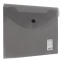 Папка-конверт с кнопкой МАЛОГО ФОРМАТА (240х190 мм), А5, тонированная черная, 0,18 мм, BRAUBERG, 227313 - 1
