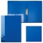 Папка с боковым металлическим прижимом и внутренним карманом БЮРОКРАТ, синяя, до 100 листов, 0,7 мм, PZ07Cblue - 1