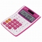 Калькулятор настольный STAFF STF-6212, КОМПАКТНЫЙ (148х105 мм), 12 разрядов, двойное питание, МАЛИНОВЫЙ, блистер, 250291 - 4