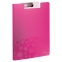 Папка-планшет LEITZ "WOW", с верхним прижимом и крышкой, A4, 330х230 мм, полифом, розовая, 41990023 - 1