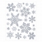 Украшение для окон и стекла ЗОЛОТАЯ СКАЗКА "Серебристые снежинки 4", 30х38 см, ПВХ, 591194 - 2