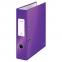 Папка-регистратор LEITZ "WOW", механизм 180°, ламинированная, 80 мм, фиолетовая, 10050062 - 1