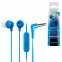 Наушники с микрофоном (гарнитура) SONY MDR-EX15AP, проводные, 1,2 м, вкладыши, стерео, голубые, MDREX15APLI.CE7 - 1
