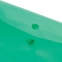Папка-конверт с кнопкой МАЛОГО ФОРМАТА (250х135 мм), прозрачная, зеленая, 0,18 мм, BRAUBERG, 224029 - 4