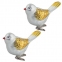 Украшения елочные ЗОЛОТАЯ СКАЗКА "Птичка", НАБОР 2 шт., пластик, 11 см, цвет серебро с золотистыми крыльями, 590895 - 3
