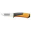 Нож для тяжелых работ с точилкой, FISKARS, трехкомпонентная рукоятка, напильник на лезвии, 1023619 - 1