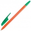 Ручка шариковая BRAUBERG "X-333 Orange", ЗЕЛЕНАЯ, корпус оранжевый, узел 0,7 мм, линия письма 0,35 мм, 142412 - 2